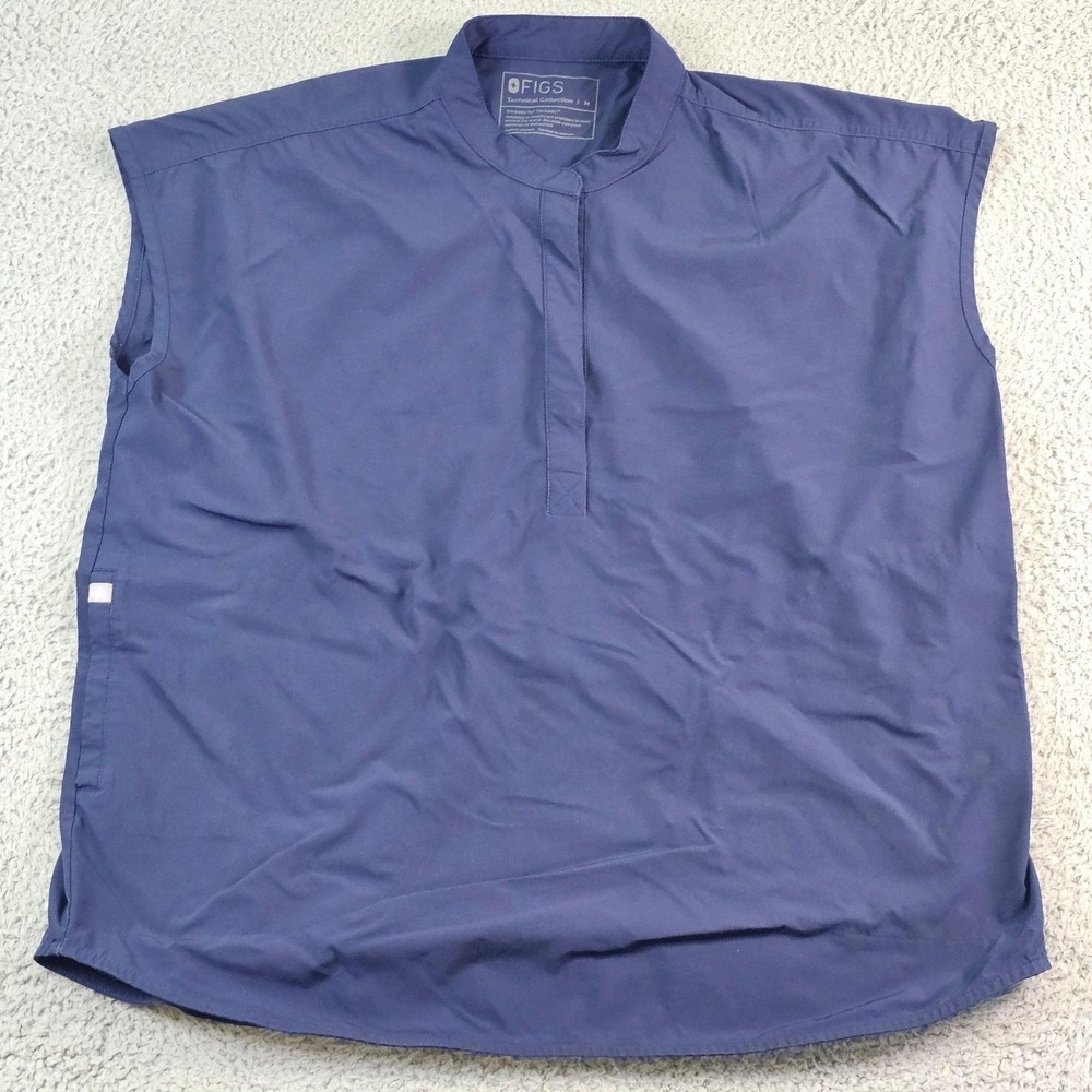 FIGS Scrub Tank Top Womens Medium Blue Technical Collection Sleeveless W21SW1055